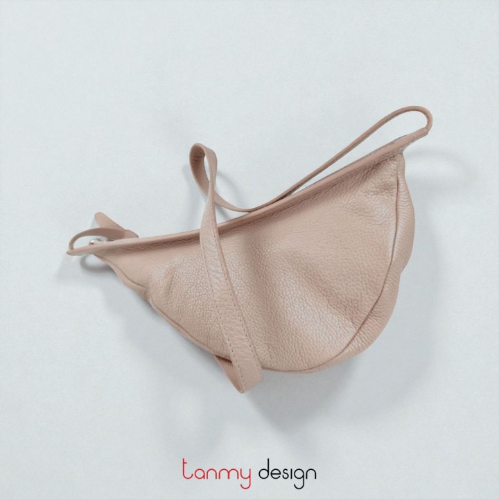 Túi da hình mặt trăng dây đeo liền